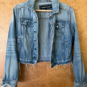 Express cropped denim jacket